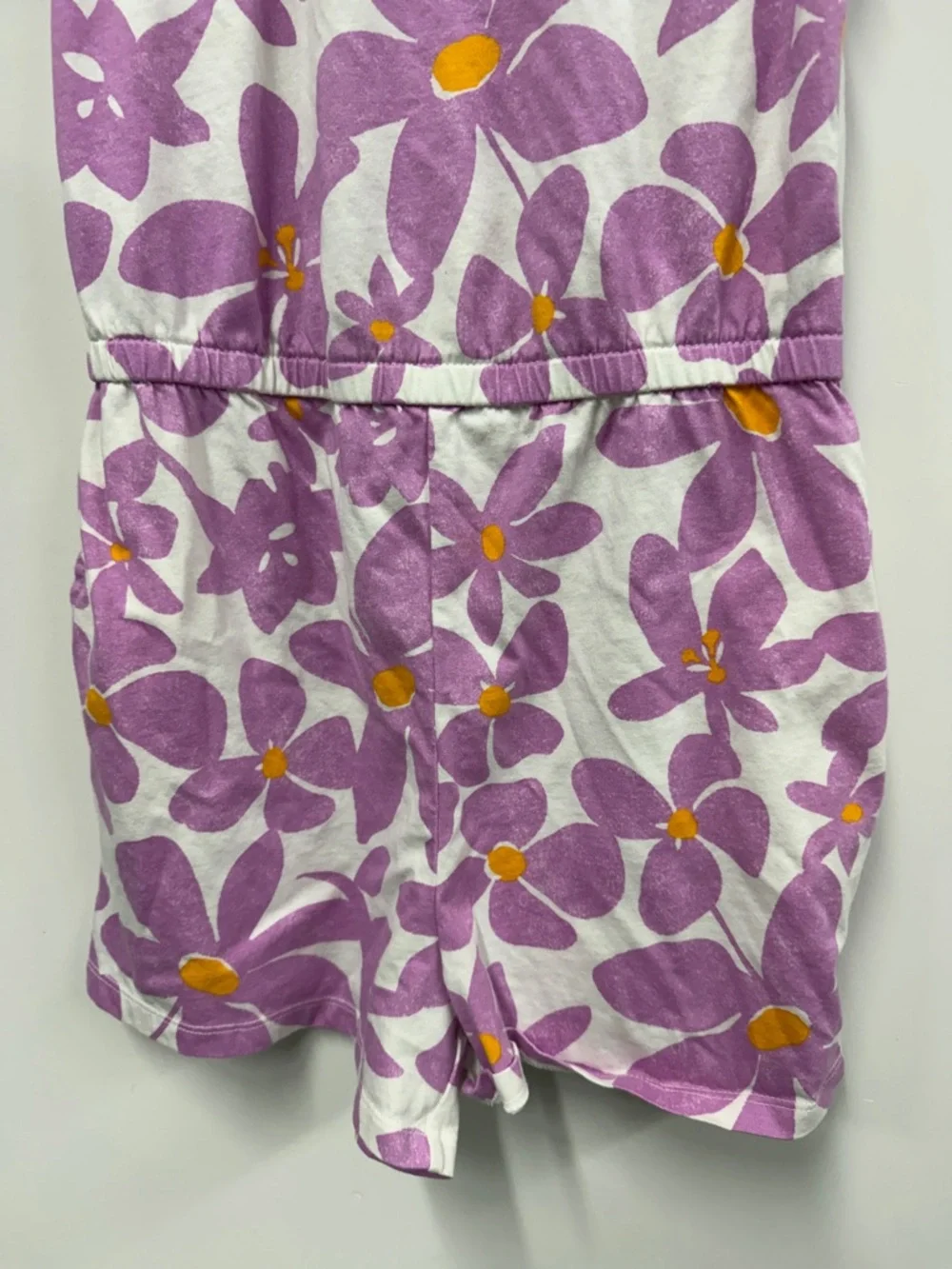 Old Navy Girls Purple Floral Romper L 10-12